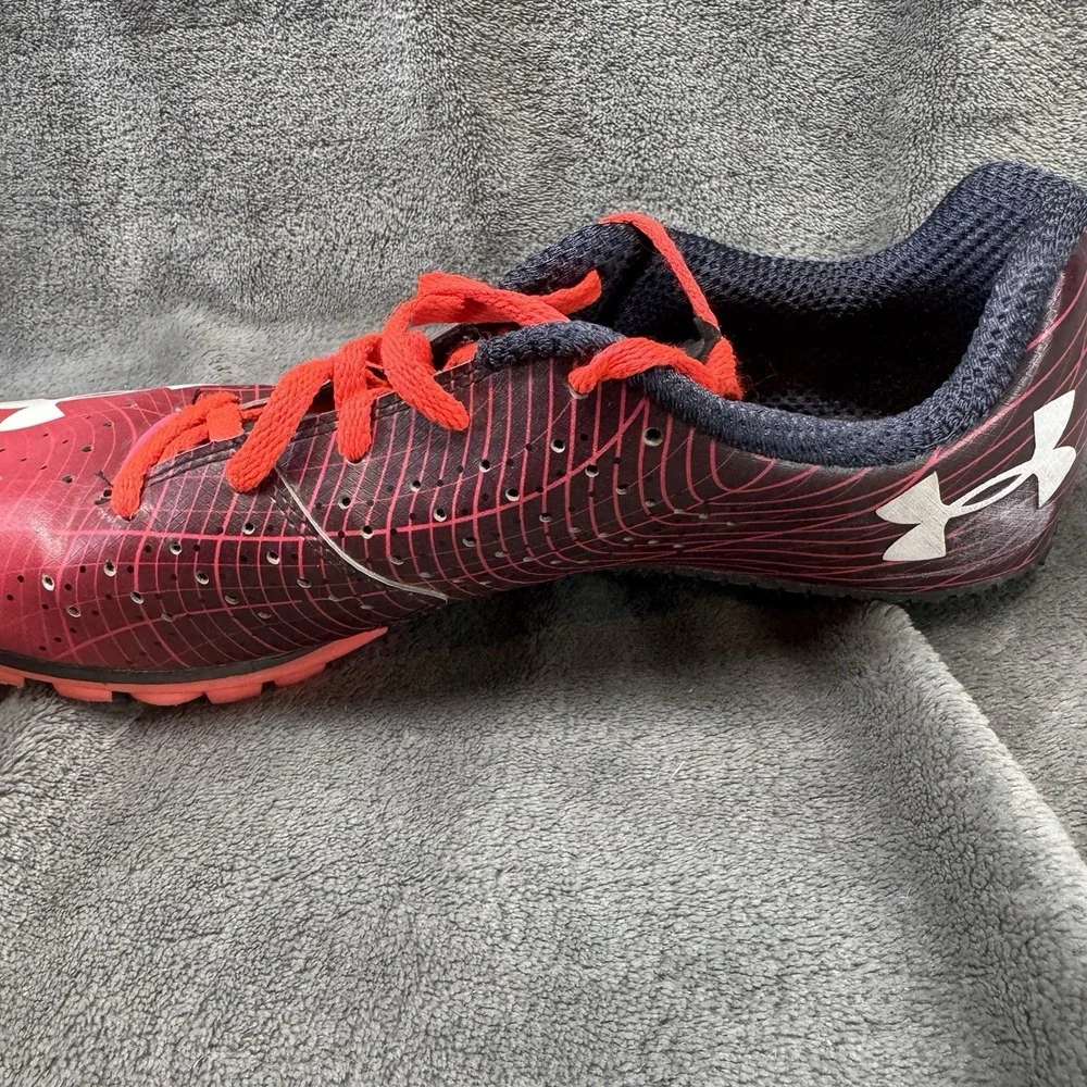 Under Armour Sprint Spikes 3022002-600 Red Black Men's Size 10 Track Running‎